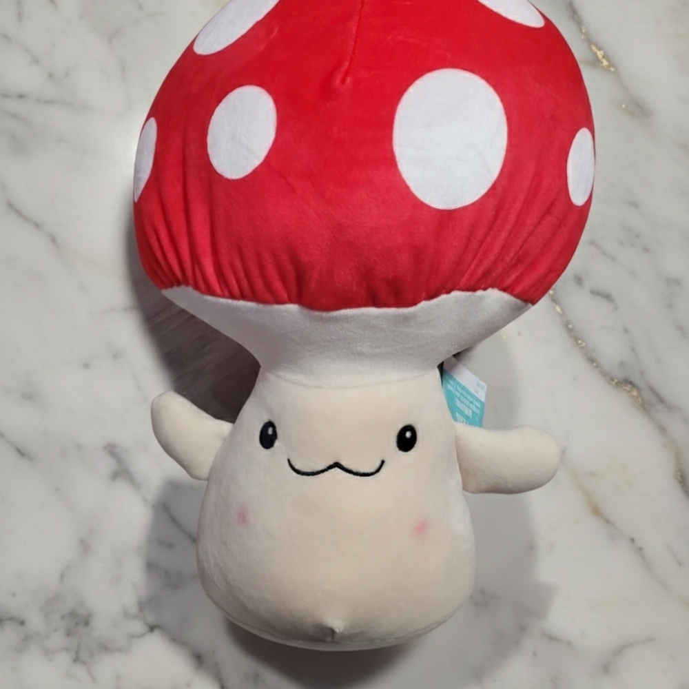 Plush Mushroom Toy - Red and White